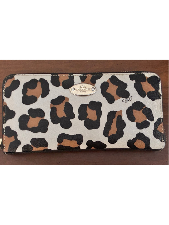 Coach Handbags - Coach wallet leopard print gold hardware